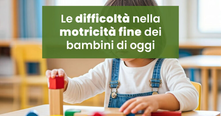 Difficoltà nella motricità fine nei bambini